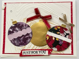 A Christmas Card and Two Gift Card Holders Using Hang An Ornament Dies
