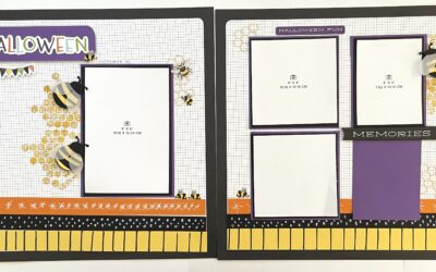 Buzzing with Halloween Joy: A Sweet Scrapbook Spread