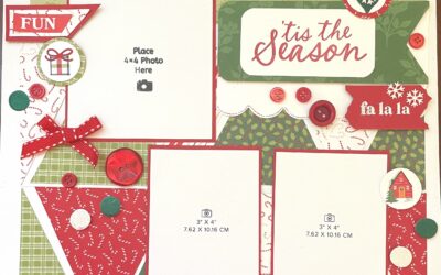 Christmas Double-Page Scrapbook Layout Inspired by a Sketch