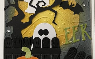 Make a Halloween Card! | Ink Blending, Embossing, Die Cuts and Mulberry Paper